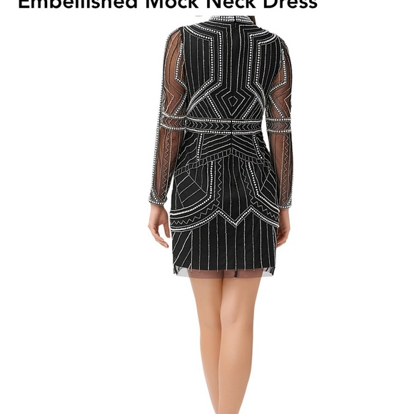 Aiden by Aiden Maddox Embellished mock Neck Dress - Picture 2 of 2